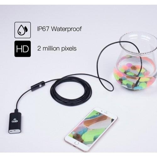 F99 8mm Lens HD720P Wifi Endoscope Camera Soft Hard Wire IP67 Waterproof USB Inspection Borescope Camera for Android IOS IPhone