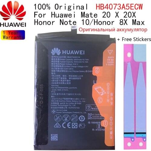 HB3973A5ECW HB4073A5ECW Original Hua wei Battery For Huawei Mate 20 X 20X / Honor Note 10 / Honor 8X Max Replacement Bateria