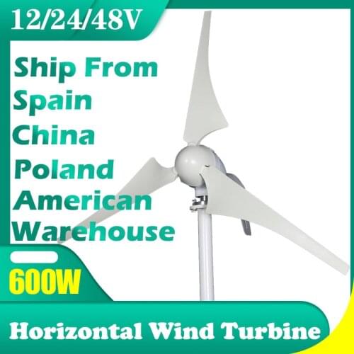 China Factory 600W 24V Wind turbine with 3 5 blades and free MPPT controller small wind turbine for home use