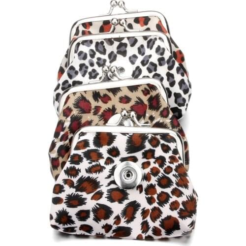 New 4 Colors 18MM Snap Buttons Jewelry Spot Coin Purses Small Wallets Pouch Kids Girl Womens Money Bags For Gift