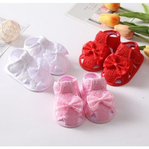 Infant Baby Girl Summer Bowknot Hollow Sandals Headband Set Toddler Soft Sole Walking Shoes Newborn Brand Casual Shoe 0-18M