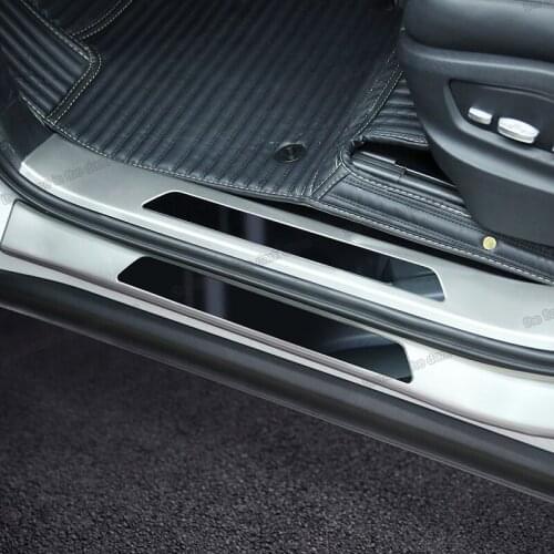 Lsrtw2017 Stainless Steel Car Door Sill Cover Threshold Trims for Porsche Cayenne 2018 2019 2020 Accessories Auto panel 2021