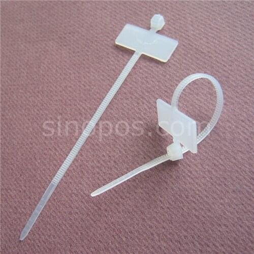 Identification Flag Cable Ties 100mm, nylon self lock zip wire, fixture wires line security loop lock tag label ID marker ties