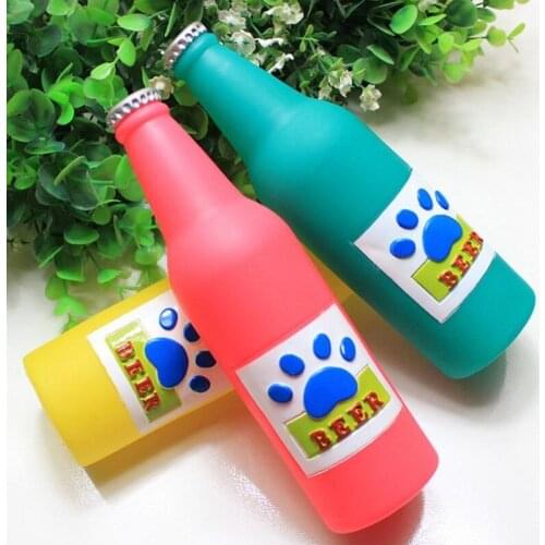 New Tang Badi Sound Pet Toys - Non-Toxic Green Plastic Beer Bottle Dog Toy Pet Toys Free Shipping