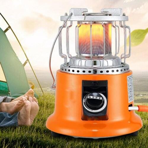 2 in 1 Portable Gas Stove Heater 3KW Butane / Liquefied Gas Heater Outdoor Camping Compact Warmer Manual Ignition Cooking Gear