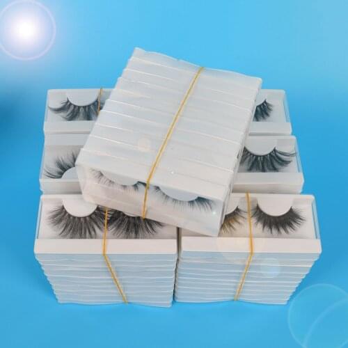 Cursavela Eyelash Wholesale 10/20/30/40/100 Pairs 25mm Faux Mink Lashes Natural False Eye Lashes