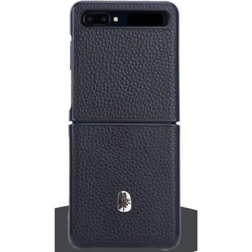 Luxury Leather Phone Case for Galaxy Z Flip Accessories Quick Release Protective Back Cover for Galaxy Z Flip Phone Case