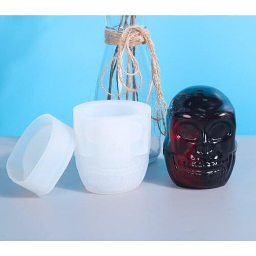Diy Silicone Storage Box Skull Storage Box Mold Crystal Dropping Skull Storage Box Dark Handmade Mirror Mould Wholesale