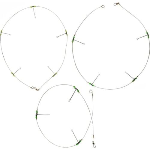 3/4/5split steel wire fishing tackle balance support Hanging hook diy goods for fishing swivel product 10sets