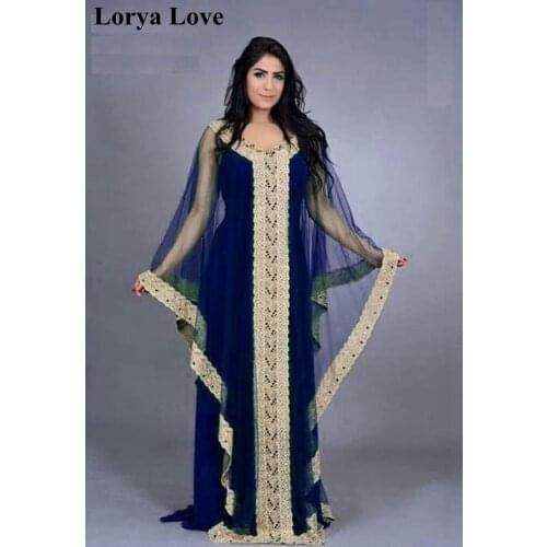 Royal Blue Evening Dresses 2020 Mother of the Bride Dress Gift Champagne Appliques Evening Party Plus Size Mother Suits vestidos