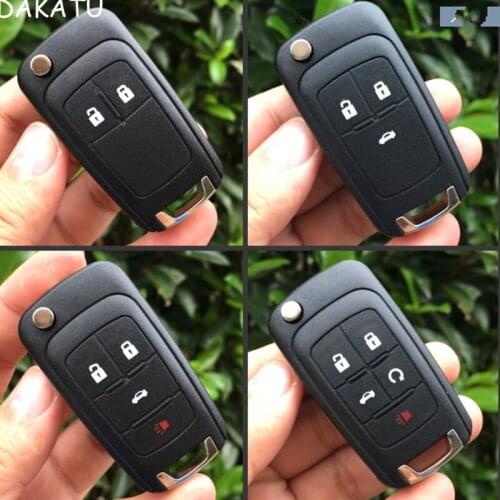 DAKATU Replacement Car Key shell case for Chevrolet Cruze Malibu Aveo Flip Folding Remote Key shell 2/3/3+1/4+1