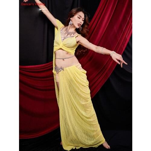 Women Belly Dance Performance Set New Dance Suit Sequin Costume Women Oriental Dance Dance Mesh Suit