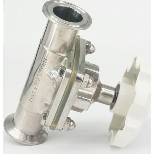 1-1/4" 32mm 316 Stainless Steel Ferrule O/D 50.5mm Sanitary Tri Clamp Diaphragm Valve Brew beer Dairy Product