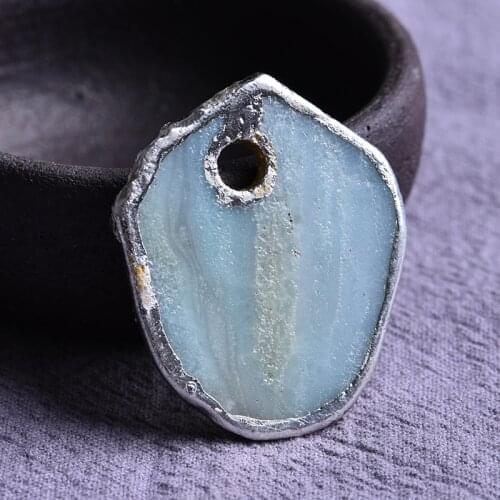 1PC Natural Rock Pendant Mineral Jewelry Friendship Guardian Trend Gift Pendant Necklace Pendant Men and women