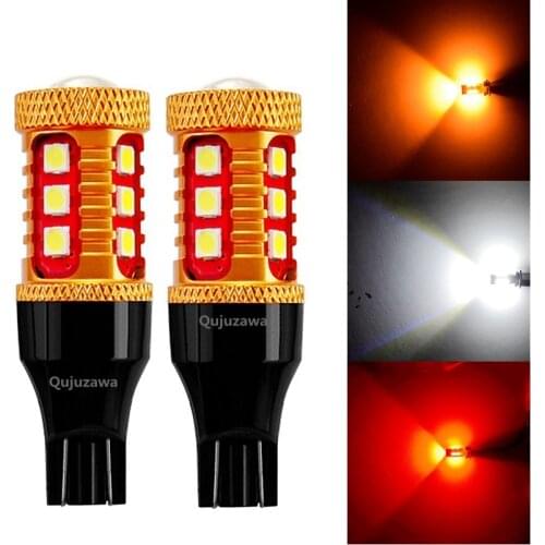 2pcs T15 921 W16W WY16W High Quality 1000Lm 3030 LED Car Tail Bulb Additional Brake Lights Auto Backup Reverse Lamp Turn Signals