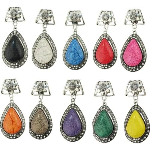 2019 Fashion Design DIY Necklace Pendant Scarf Jewelry Charm Resin Colorful Crystal Peacock Drop Jewelry Scarf Pendant
