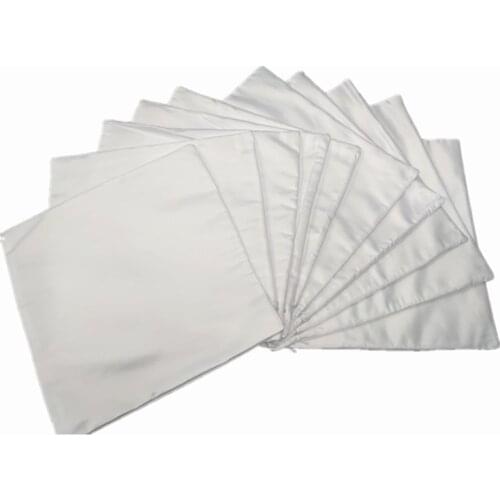 40×40 Bulk White Plain Sublimation Blanks Pillow Case Cushion Cover Fashion Pillowcase for Heat Transfer Press as DIY Gift 10pcs