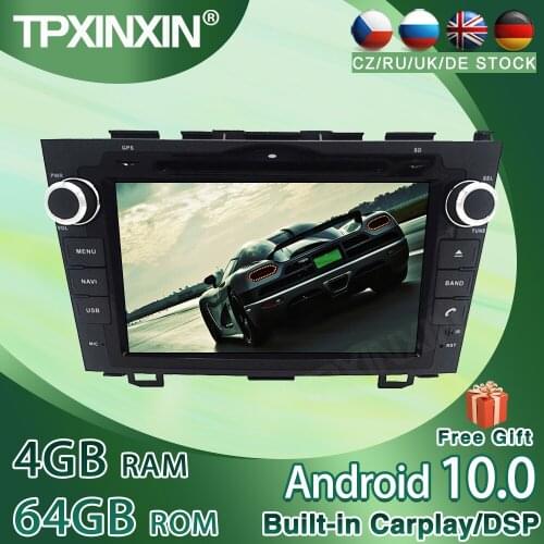 For HONDA CRV 2006-2011 4+64GB IPS Android 10.0 Car Radio GPS Navigation Player Navigation Auto Multimedia Player Tape Recorder