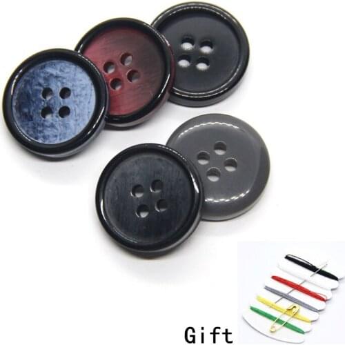 15-25mm Sewing Resin Coat Big Buttons For Clothing Men Women Suit Sweaters Jacket Decorative 4 Holes Handmade DIY Accessories