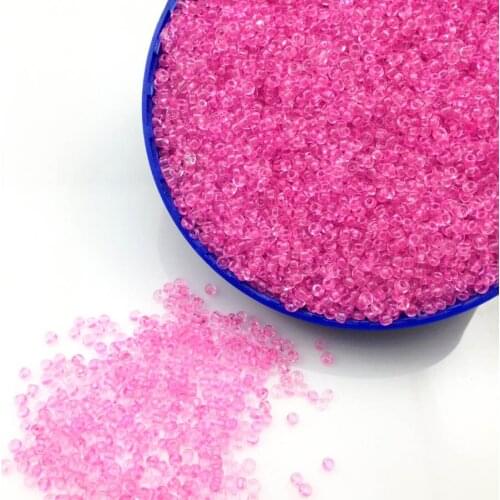 16g 1000pcs 2mm 12/0 Pink Transparent Round Loose Spacer Beads Cezch Glass Seed Beads Handmade Jewelry Making DIY Garment Bead