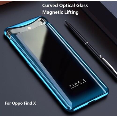 GKK New for Oppo Phone Case Creative Optical Plating Findx Glass Shell Lifting Mobile Phone Protective Cover