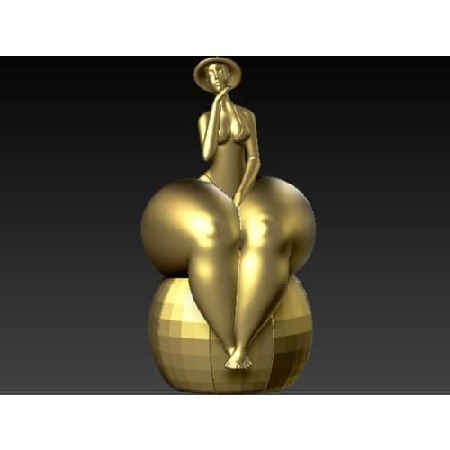 Digital file 3D model for cnc or 3D printers in STL file format -girl women art ornament creative gifts home decor