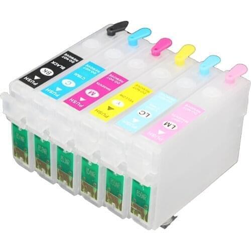 CISSPLAZA 6pcs IC50 Refill ink cartridge Compatible For Epson EP-901F 901A 902A 903A 903F 904F 904A 803AW 705A printer