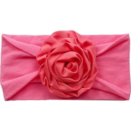 Baby Girls Big Flower Headband Headwear Newborn Infant Princess Elastic Turban Hair Accessories Kids Soft Hairband For Baby