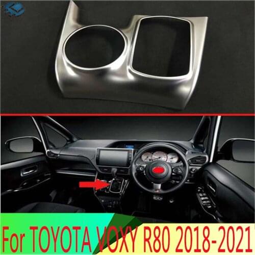 For TOYOTA VOXY R80 Right Hand Drive 2018 2019 ABS Chrome Matte Gear Shift Panel Center Console Cover Trim