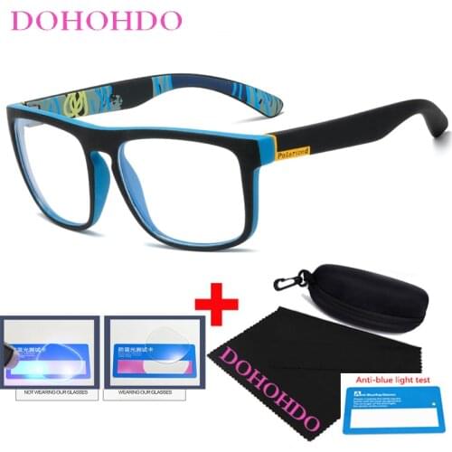 DOHOHDO 2021 New Classic Anti Blue Light Glasses Frame Men Women Big Square Gaming Eyewear Fashion Anti-UV Computer Clear Lens
