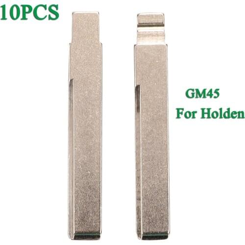 Bilchave 10pcs/Lot For Holden Commodore 2006-2013 FOB Remote Smart Car Emergency Key Blade GM45 Replacement