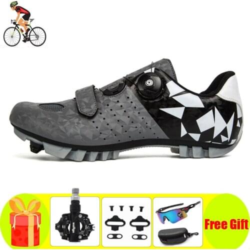Mtb Cycling Shoes Mens Cycling Footwear Spd Cleat Non-slip Self-locking Bike Sneaker Mountain Flat Bicycle Sneakers Bicicleta