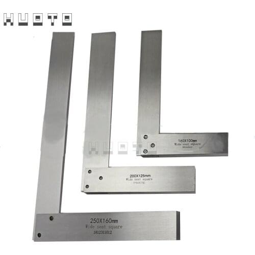 63x40mm 160x100mm Machinist Square 90 Degree Right Angle Engineer Set Precision Ground Steel Hardened Angle Ruler square ruler