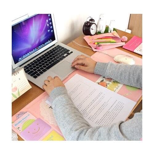 Cute rainbow office school multi function Monthly Desk Pad stationery,Kawaii leather desk stationery organizer holder 705*320mm