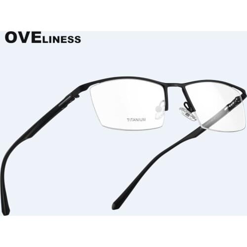 Titanium Alloy EyeGlasses eye Glasses Frame Men Optical clear lenses Transparent Myopia Prescription glasses Male Metal eyewear