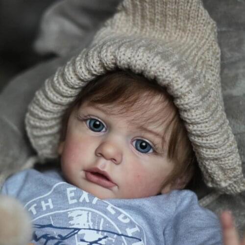 60 CM Soft Silicone Reborn Toddler Tayra Baby Boy 3D-Paint Skin with Veins Finished Cloth Body Bebe Doll Toy Realistic