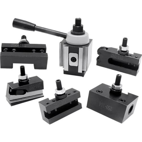 Lathe Quick Change Tool Post Holder Kit 250-100 6Pcs/Set Piston Wedge GIB Cuniform Type 250-101-102-104-107-110 250-101XL 102XL