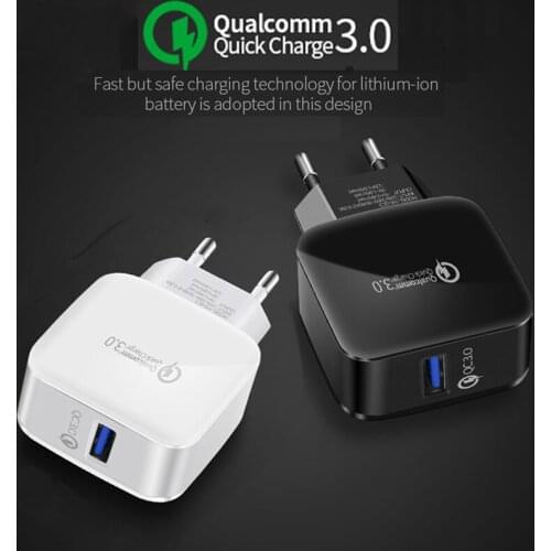 YKSPACE QC3.0 US EU Plug USB Wall Fast Charger For Samsung iPhone 7 8 iPad Huawei Xiaomi Tablet PC QC Qualcomm Quick Charge 3.0
