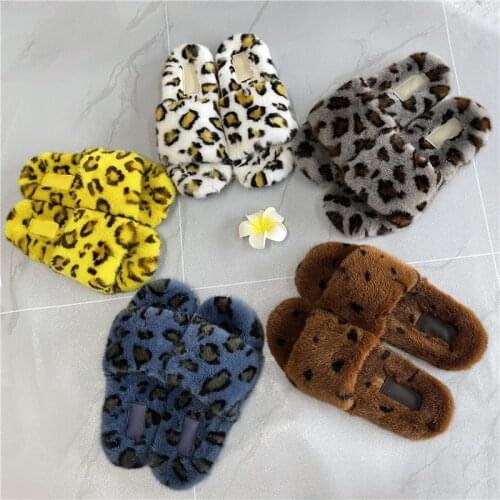 New Ladies Slippers Luxury Imported Mink Leather Simple And Fashionable Flat Slippers Professional Custom Printed Mink Slippers