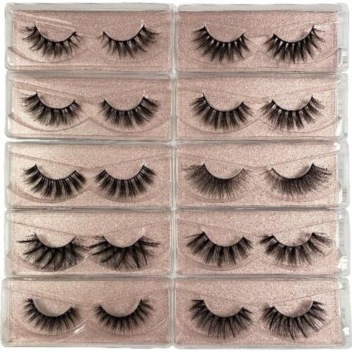 Wholesale Eyelashes Makeup Fluffy Eyelashes Extension Faux 3d Mink Lashes Natural Soft Eyelashes False Lashes In Bulk