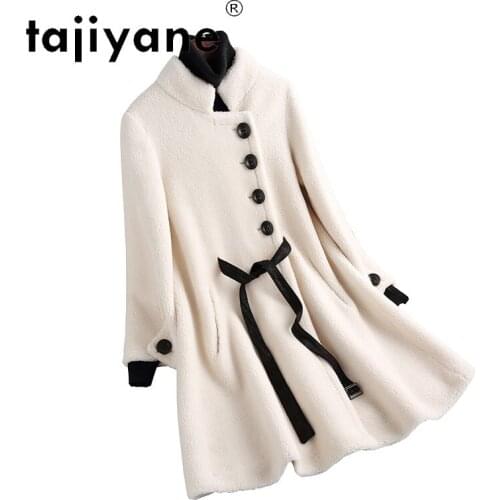 Coats 2021 Winter for Women Real Fur Coat Womens 100% Wool Jacket Female Cloth Woman Long Clothing Mujer Parkas TN1235