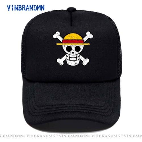 One Piece Skull Print Bucket Hats Unisex Fashion Women Men Breathable Fashion Bucket Hat Sun Cap Anime Fishermans Hat Visor hat