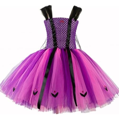 Halloween Girls Tutu Dress Handmade Vintage Tulle Kids Girls Dresses Toddler Halloween Dress Kids Clothes for Girls Birthday