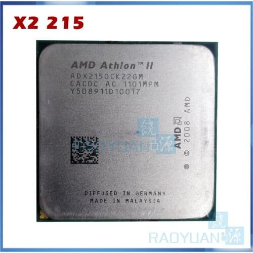 AMD Athlon II X2 215 CPU Processor (2.7Ghz/ 1M /2000GHz) Socket am3 ADX215OCK22GM ADX215OCK22GQ