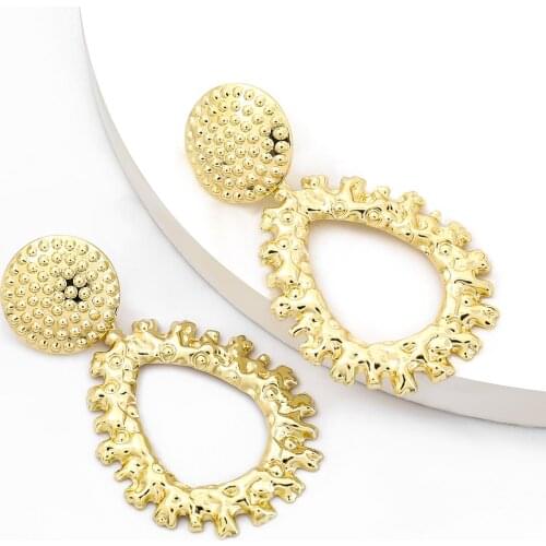 Simple Metal Water Drop Geometric Earrings Womens Creative Popular Dangle Earrings Banquet Jewelry Accessories