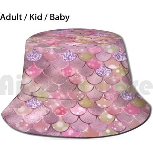 Colorful Mermaid Bokeh Scale Fishscales Sun Hat Mermaid Fairy Tale Scale Scales Whale Tail Animal Arctic Sea