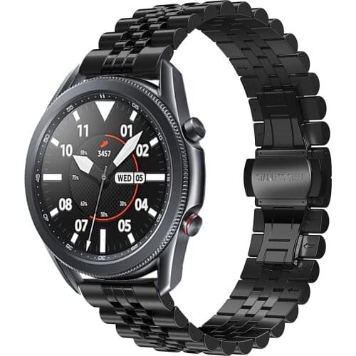 20mm 22mm for samsung galaxy watch 3 45mm 41mm 46mm strap active 2 Gear S3 Frontier for huawei watch 3 pro Stainless Steel band