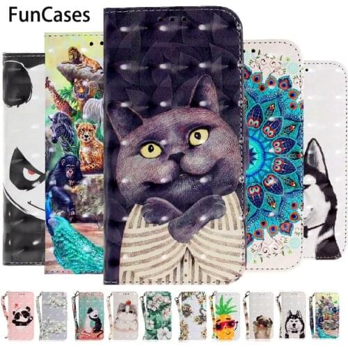 Luxury 3D Painted PU Leather Case For xiaomi MI A2 6X Flip Phone Back Cover for xiaomi MI 6X 6 X Phone Case Xiamomi Celular