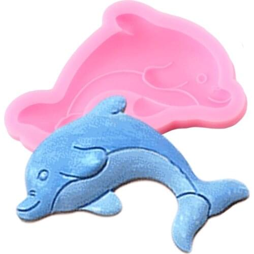 Dolphin Silicone Molds Cupcake Topper Fondant Mold DIY Cake Decorating Tools Cookie baking Candy Clay Chocolate Gumpaste Moulds