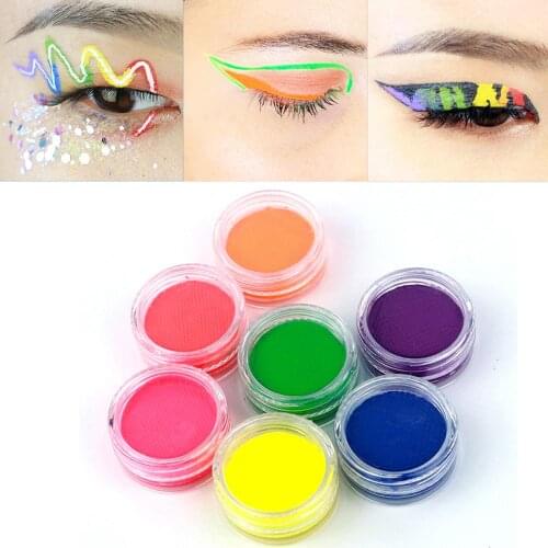 UV Neon Glow Face Painting Makeup Fluorescent Water Activated Eyeliner Hydra Cake liner